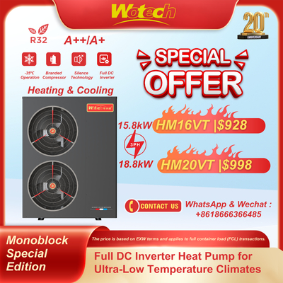 comprar Bomba de calor monobloque de edición especial con inversor de 380V R32 para calefacción y refrigeración -35℃ de funcionamiento Fabricación en línea
