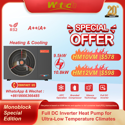 comprar Inversor de temperatura ultra baja R32 Monobloque Edición especial de la bomba de calor para calefacción por suelo Fabricación en línea