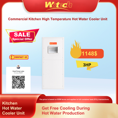 comprar R410a 380V 50Hz 3 Phase Commercial Kitchen High Temperature Hot Water Cooling Unit Fabricación en línea
