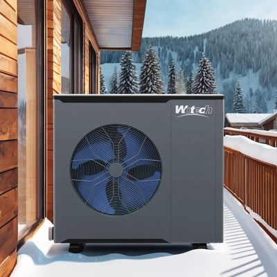 Temperatura 14kW DC Inversor bomba de calor monobloque calefactor de aire y agua para hoteles